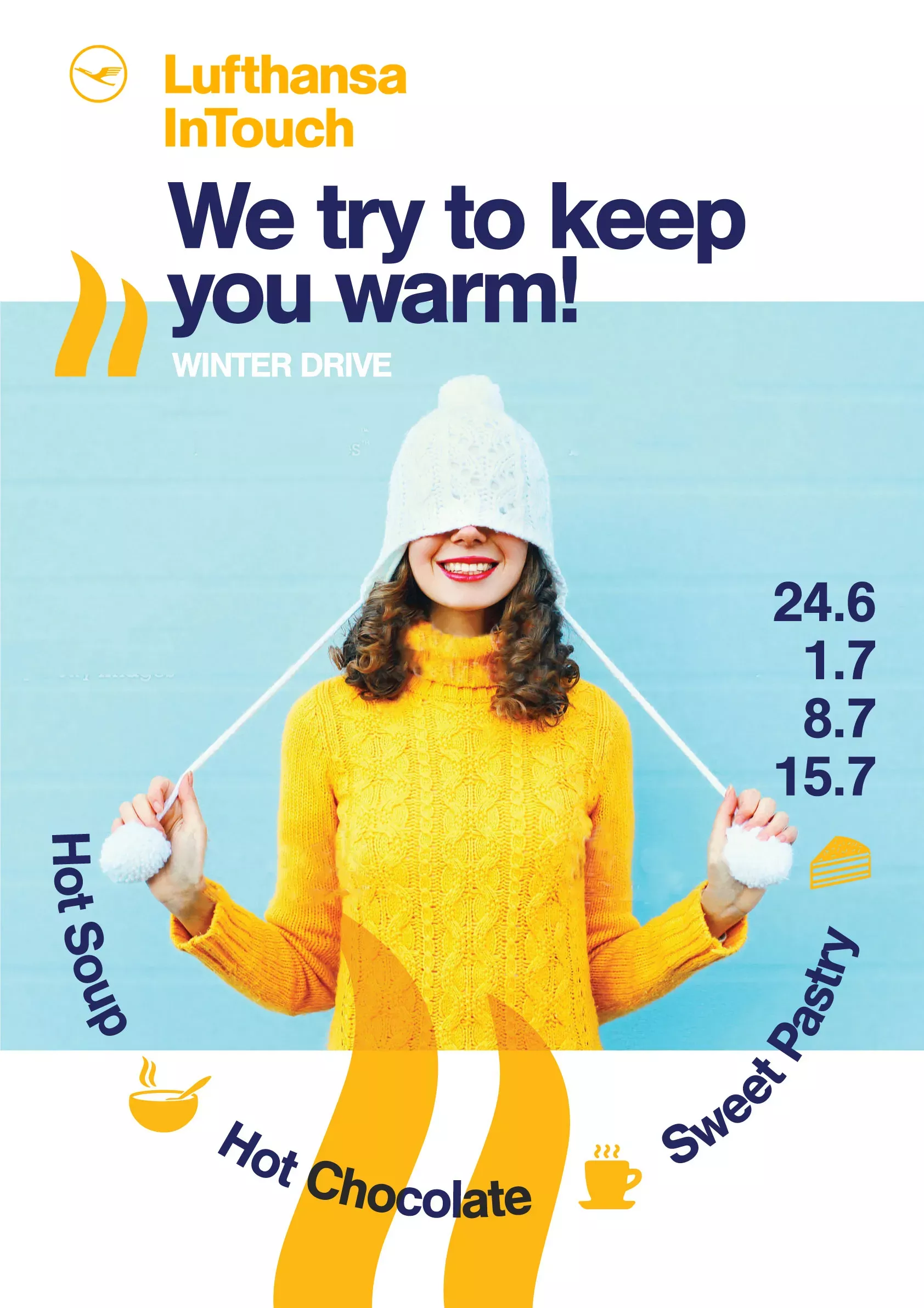 Lufthansa intouch winter drive poster